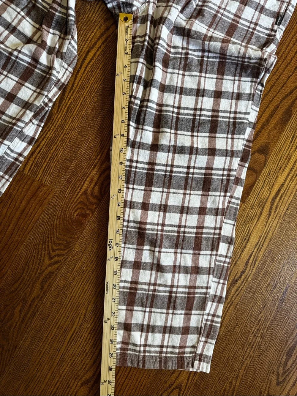 ddie Bauer Men’s L Brown Plaid Cotton Lounge Pajama Pants Drawstring